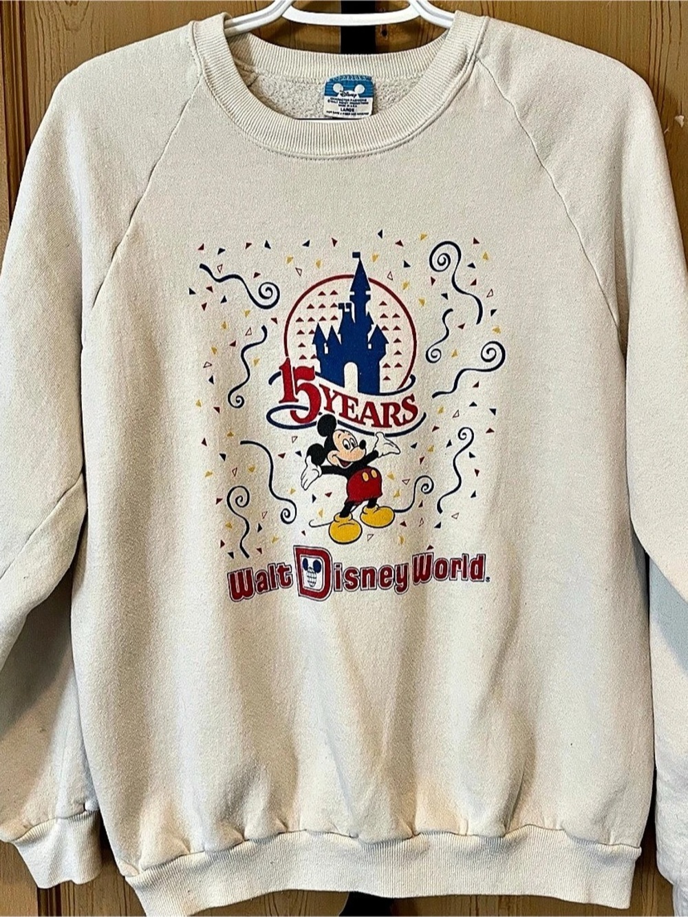 LG Youth 1986 Vintage Walt Disney World Anniversary Sweater